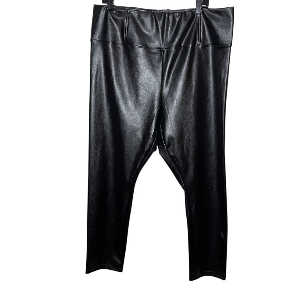 Fourteenth Place Faux Leather Leggings Black Size 2XT‎